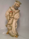 Krippenfigur Caspar mit Myrrhe Elfenbeinfarben 10x12x23 cm für Krippe 21 cm by Faro Italien 