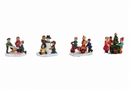 Lichthaus Wurm  Zubehör weihnachtliche Miniatur Winterszene Kindergruppe 4 cm 