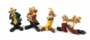 Clowns minis 4 diverse Modelle Kunstguß von Claudio Vivian by Faro Italien 