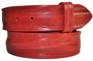Leder Gürtel Wechselgürtel "gecrushtes" rot Vollrindleder Rindsleder 4 cm breite 