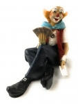 Clown Skatspieler sitzend links 18 cm von Claudio Vivian by Faro Italien 