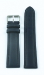 Uhrarmband Wechsel Band Ersatzband Schließe Leder 22 mm blau Wulst bracelet 