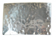 Schließe Buckle Gürtel-Schnalle Metall Hammerschlag Silberfarben für 4 cm Schnallen 