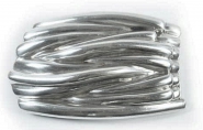 Schließe Buckle Gürtel-Schnalle Metall Silberfarben Rillen für 4 cm Schnalen 