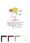 Heidemarie Brosien "Glücksengelchen" Bilder Reproduktion "Egal ob Kirsch oder Erdbeertorte...- Kuchen mag ich jede Sorte! Ich mag auch gerne Bienenstich,- am liebsten aber mag ich Dich!" 