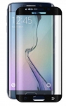 Tempered Glass "Hartglas" Schutzglas H9 Echtglas Panzer Folie Protector Samsung Galaxy S6 Edge Plus voll Schutz schwarz 